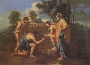 Nicolas Poussin The Shepherds of Arcadia (mk05) oil on canvas